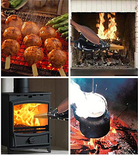 VODA Mini Sized Fireplace Wood Bellows Air Blower for Indoor and Outdoor Camping Cooking BBQ - Thumbnail 6