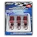 Pilot Automotive PL-SW53R Performance 3 Row Red Anodized Safety Cover Toggle Switch with Red Indicator Lights