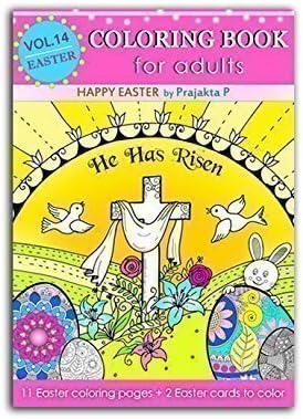 Happy Easter coloring book for adults, Vol 14 by Prajakta P, Spiral-bound fun and relaxation coloring book with stress relieving patterns for all