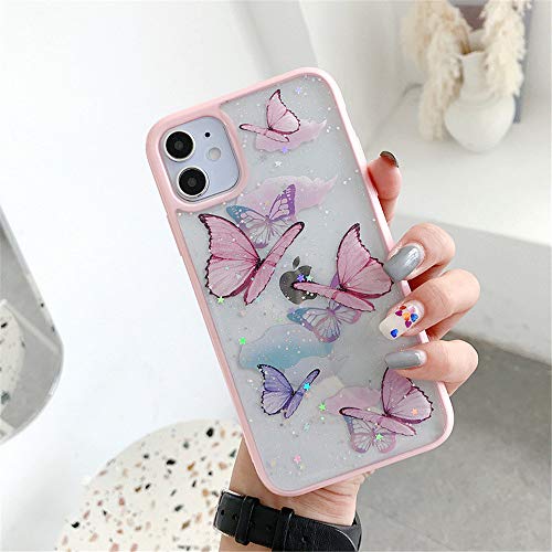 Compatible With Iphone 12 Pro Max Butterfly Case Shinymore Cute Pretty Butterfly Glitter Shockproof Soft Silicone Clear Girls Women Cover Case Compatible With Iphone 12 Pro Max Pink Pricepulse