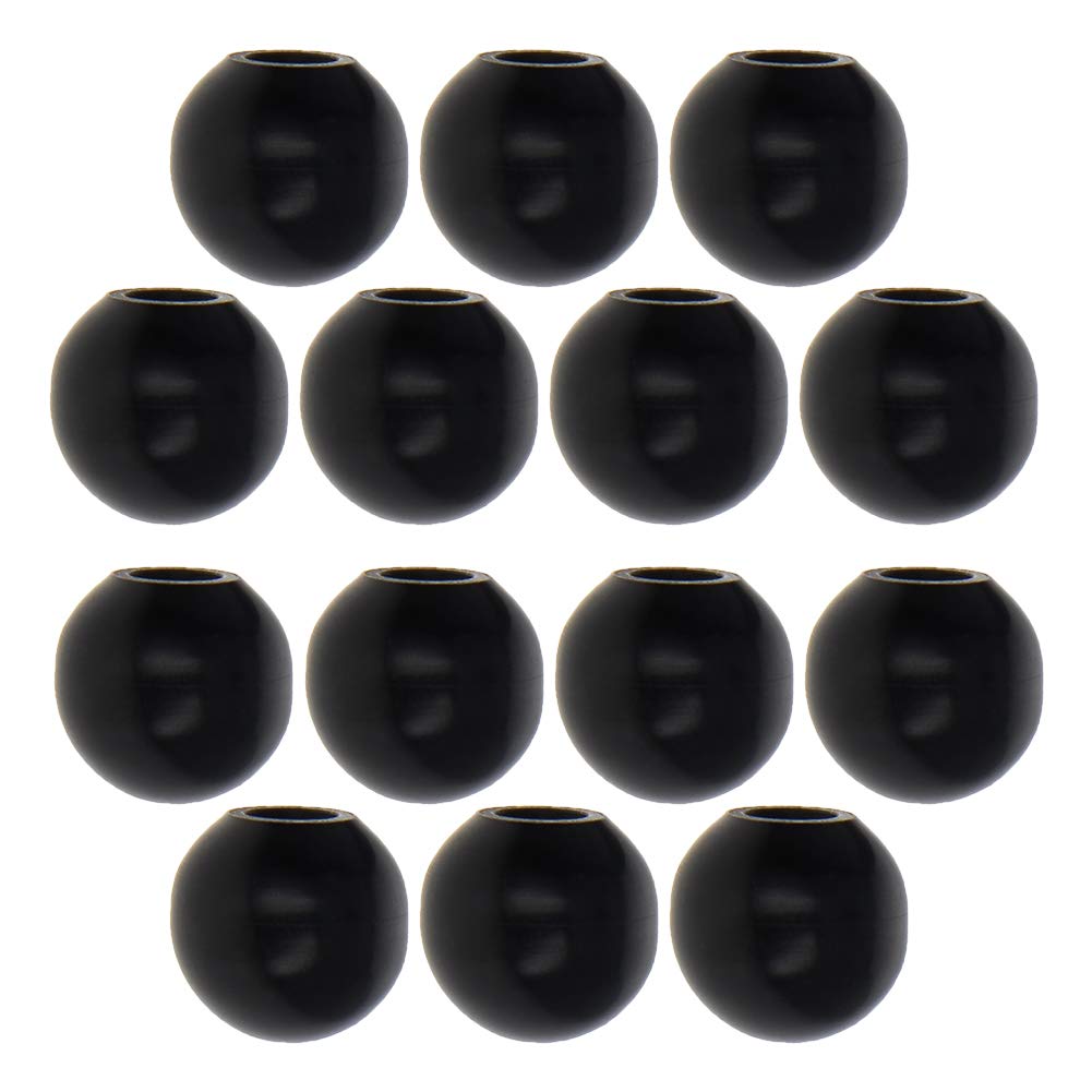 Othmro 15pcs Ball Lever Knobs, M5 Female Thread Insulated Black Ball Knob, 16mm Diameter Bakelite Lever Knob Machine Handle Tool Replacement