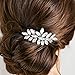 Jakawin Bride Crystal Wedding Hair Piece Rhinestone Hair Comb Bridal Hair Accessories for Women HC046 （Silver）