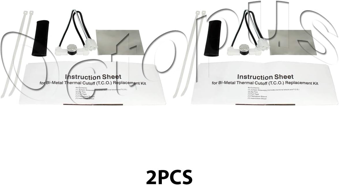 2PCS Dishwasher Thermal Fuse for Whirlpool W10195528 AP5645909 PS2360984 W10402110