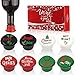 Whaline 8 Pack Christmas Wine Bottle Stoppers and Gift Box, Funny Silicone Reusable Caps Bottle Sealers with a Funny Saying for Wine Beer Bottles