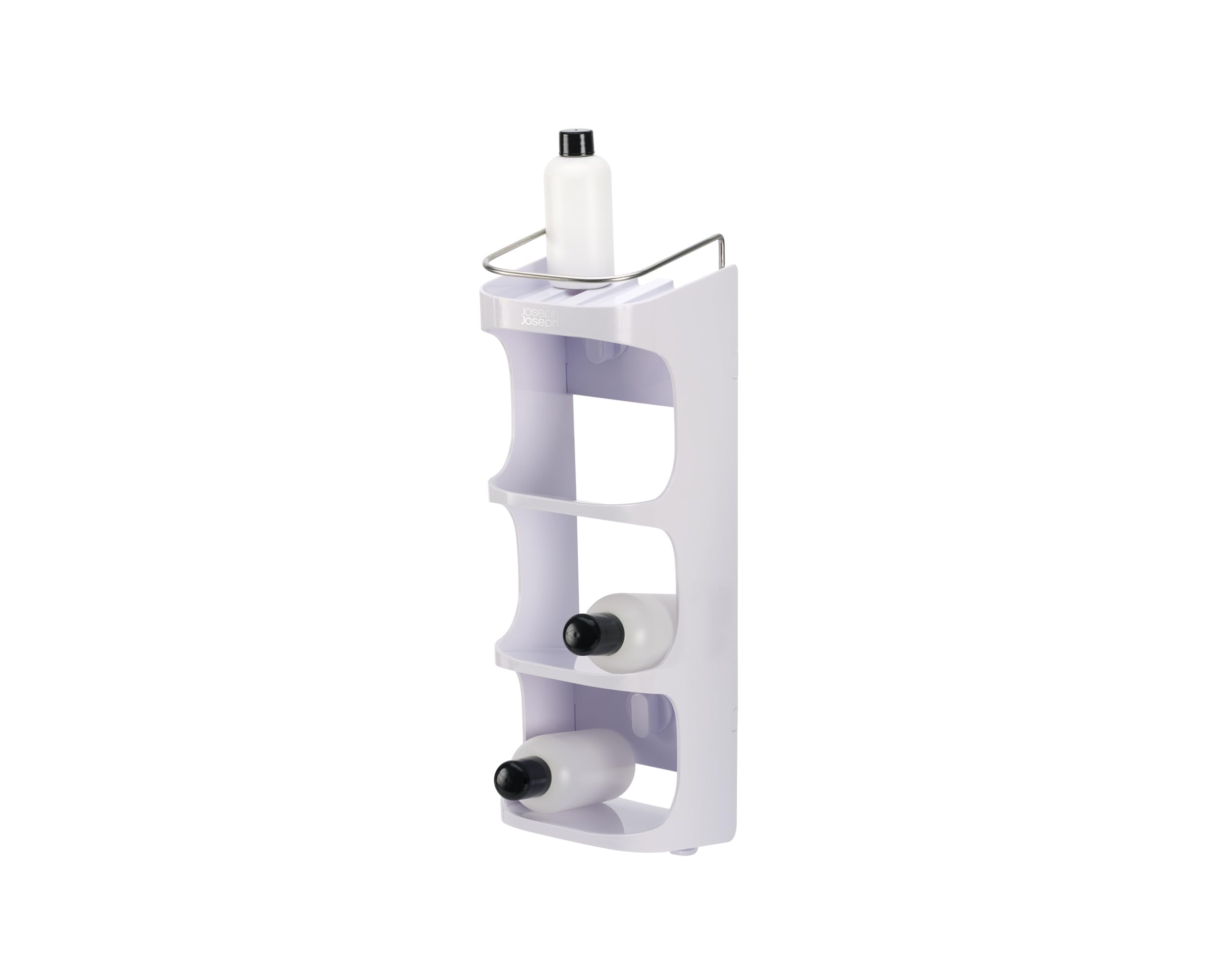Joseph Joseph Capsule Compact 4-tier Shower Shelf, no drilling, bathroom rack organiser for shampoo - White
