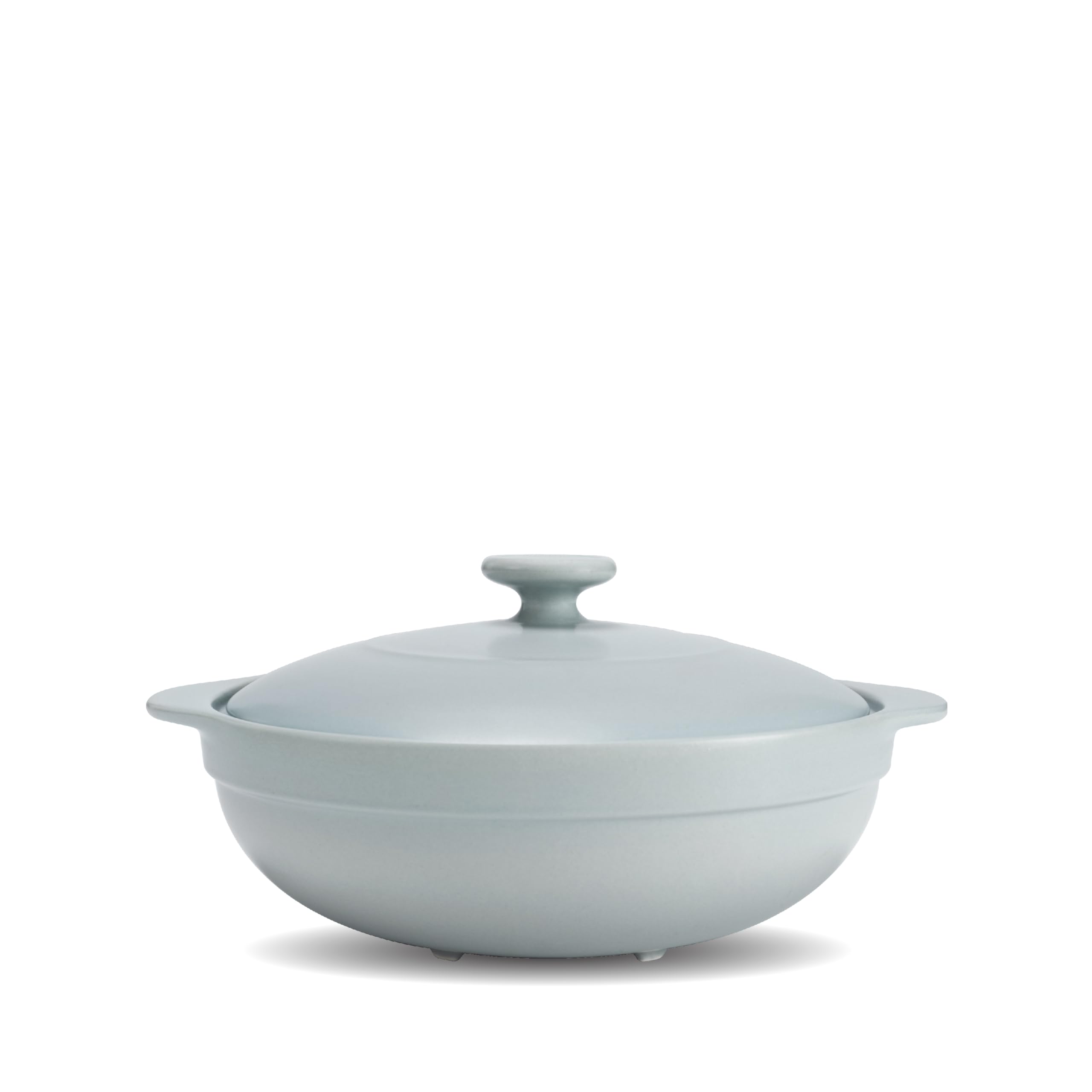 Minh Long 3qt Porcelain Cooking Pots with Dual Handles, Use to Marinate, Cook, Bake, Refrigerate & Serve, Gift for Family, Thanksgiving, Christmas, Boxing day, New year (Luna - Grey, 3.17 qt)