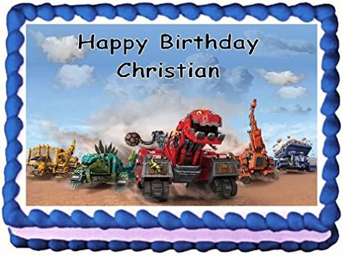 Dino Trux Edible Frosting Sheet Cake Topper - 1/4 Sheet