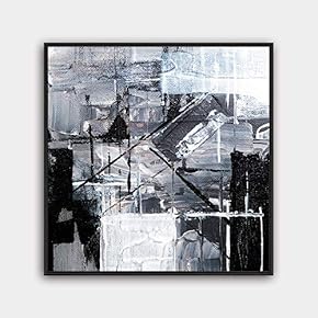 Framed Canvas Wall Art Abstract Color Painting Canvas Prints Home Artwork Decoration for Living Room,Bedroom - 16x16 inches