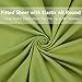 Maevis Bed Sheet Set-1800 Double Brushed Microfiber Bedding - Deep Pocket- Wrinkle, Fade, Stain Resistant - Hypoallergenic - 4 Piece (Green,Queen)