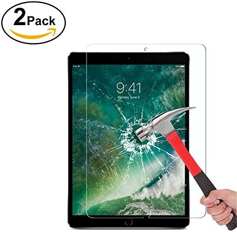 [2 Pack]Fotech iPad Pro 10.5 Screen Protector, Tempered Glass Screen Protector with [9H Hardness] [Crystal Clear] [Anti-Scratch] [Bubble-Free Installation] for iPad Pro 10.5 inch