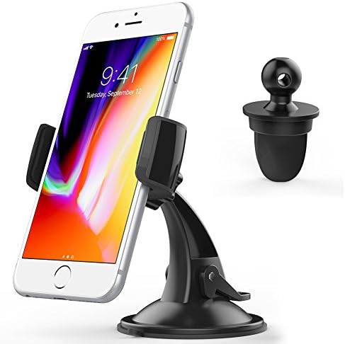 Car Holder,Cuxwill No Blocking 3 in 1 Windshield Dashboard Air Vent Mount for 3.5-6 inches Cell Phones …