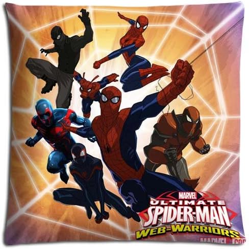Spider Man and His Amazing Friends Print Quality Sofa Pillow Cases Polyester &amp; Cotton Zippered 18x18 inch 45x45 cm