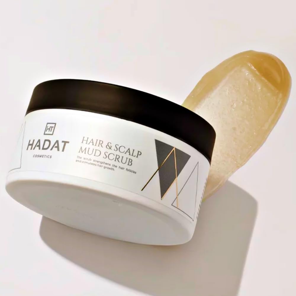 HADAT Cosmetics Dead Sea Mud Scalp Scrub, 300ml - Exfoliating Gel for Deep Cleansing, Nourishing and Strengthening Hair Follicles, Suitable for All Hair Types
