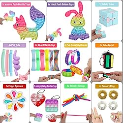 63 pcs Fidget Toy Packs, Sensory Fidget Toys Set