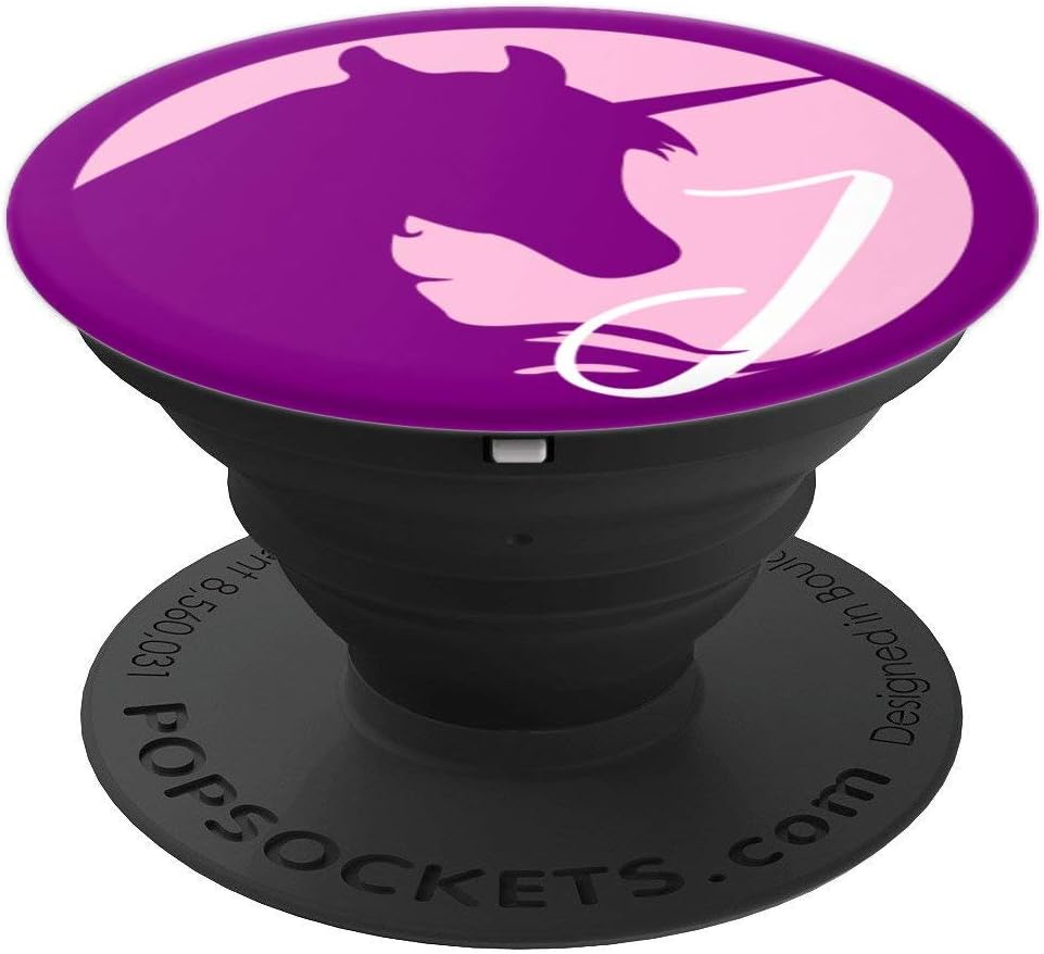 Amazon Com Letter J Pink Purple Pastel Color Unicorn Horse Pony Head