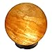 Crystal Allies Gallery: CA SLS-Globe-L Natural Himalayan Globe Salt Lamp on Wood Base with Cord, Light Bulb & Authentic Crystal Allies Info Card