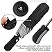 Auto Open Close Umbrella, MCIRCO Travel Umbrella Wind proof Compact Automatic Umbrella Unbreakable Lightweight Foldable Black Rain Umbrella with Slip Proof Handle and Reflective Stripe