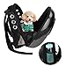 Blitzwolf Anzone Pet Portable Carrier Space Capsule Backpack, Pet Bubble Traveler Knapsack Multiple Air Vents Waterproof Lightweight Handbag for Cats Small Dogs & Petite Animals-Black,30L