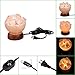 5inch 5-6Lbs Himalayan Salt Lamp Fire Bowl with Natural Crystal Salt Rock Chunks on Wood Base with Electric Wire & Bulb by Oumai