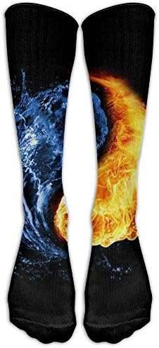 Yin And Yang - Water And Fire Athletic Tube Stockings Women's Men's Classics Knee High Socks Sport Long Sock One Size
