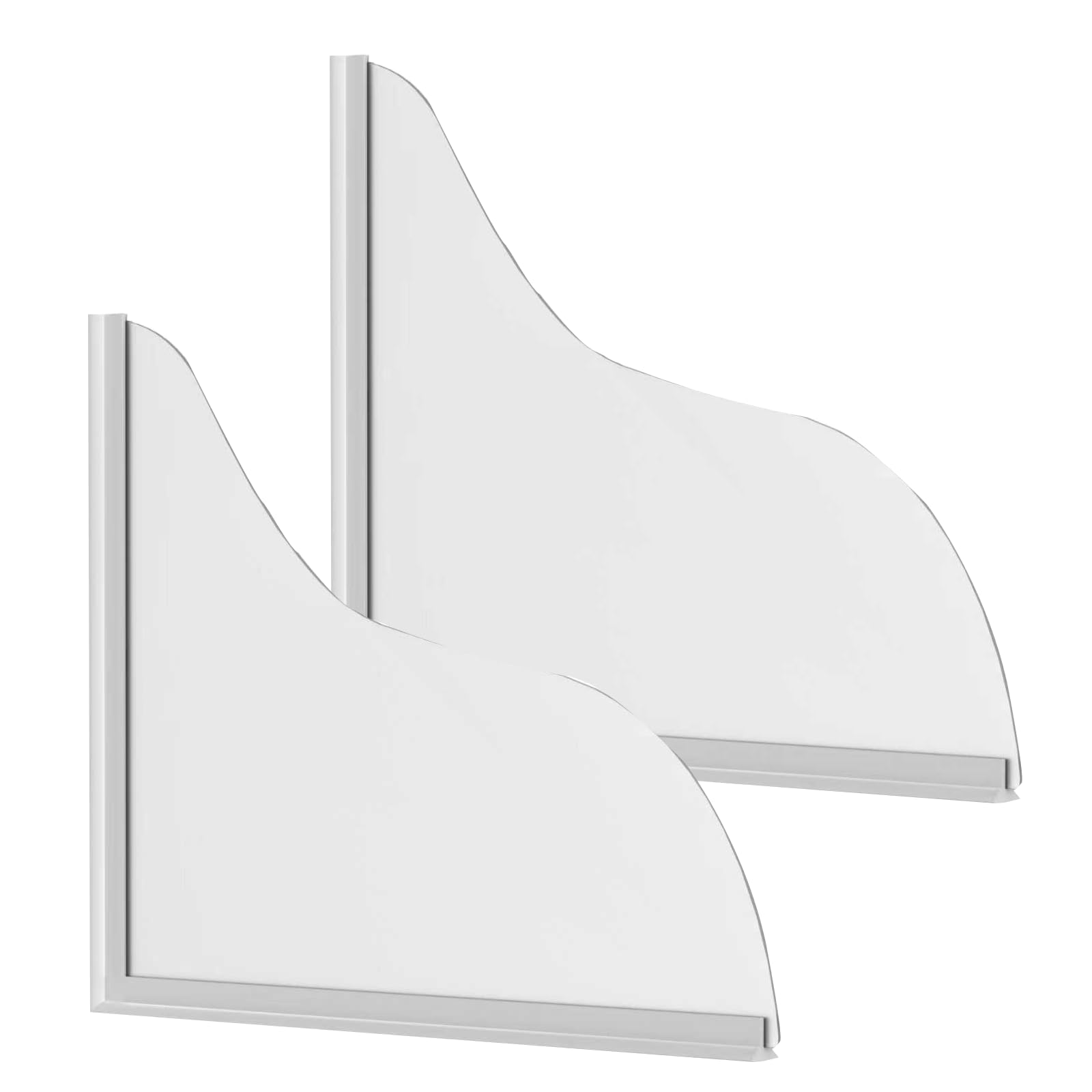 Photo 1 of Shower Splash Guard Kit - Large Size Thickened Water Blocker with Extra-strong Adhesive for Walk-in Shower/Bathroom/Bathtub/Kitchen Sink - White Frosted/Matte Acrylic Plate Pack of 2(10"x12")