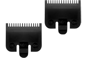 CHAR YONG Replacement for Wahl Professional #1/2 Guide Comb Attachment No.1 1/16" (1.5mm) (biack,2 pack)