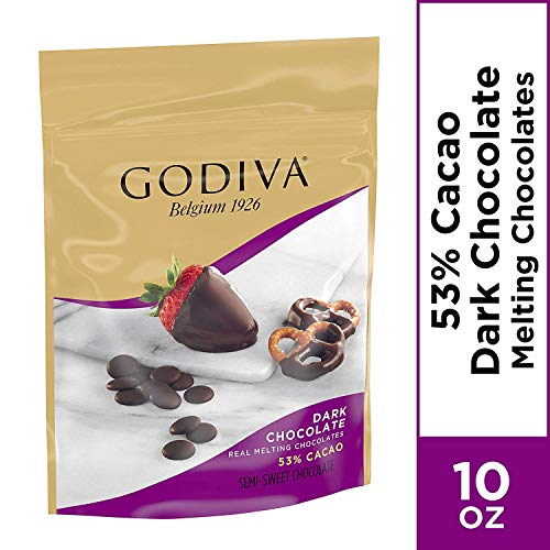 Godiva Dark Chocolate Premium Baking Chocolate Wafers, 10 oz - Thumbnail 3
