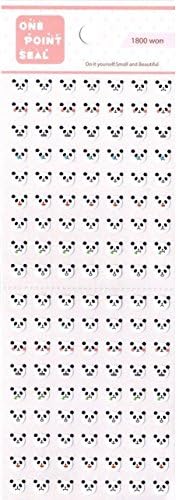 OfficeA Tiny/Mini Character Stickers for Diary (Panda) x 2 Sheets (0762047000909)