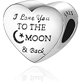 dazlily Sterling Silver Heart Charm Love Charm for Bracelets Necklace Valentine's Day Gift Birthday Gift Jewelry for Women Girls Pendant Bead