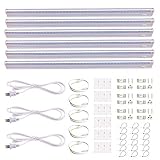 [6-Pack] LED Grow Light Strips for Plants 2FT, 60W (6 x 10W) t5 High Output Integrated Fixture Extendable 24 Inches Grow Lights for Greenhouse, Plant Grow Shelf, Easy Installation