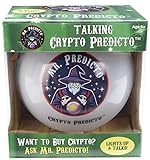 Crypto Predicto Talking Ball - What Cryptocurrency to Buy? Ask Mr. Predicto & He Speaks the Answers - Lights Up & Talks - Like a New Generation Magic 8 Ball For Your Bitcoin Coin & Digital Currency