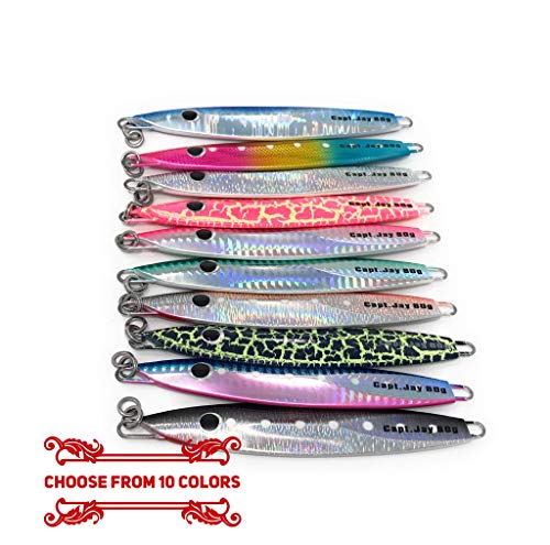 Fishing Saltwater jigs Speed Jigging Slow Jigging Pitching Lures,Vertical Jigging Artificial Lures Jigging Lure Fishing jigs (80g New Silver Grey, 80g)