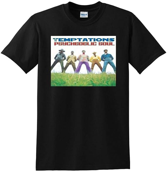 Temptations T Shirt Psychedelic Soul Vinyl CD Cover tee Small Medium Large or XL