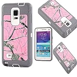 Samsung Galaxy Note 4 Case,Kecko(TM) Defender Natural Realtree Camo Military Grade Shatterproof Triple Layer High Impact Hybrid Combo Protective Case Luxury 3 in 1 Hybrid High Impact Soft TPU + Hard PC Case Cover for Samsung Galaxy Note 4 (pink tree)