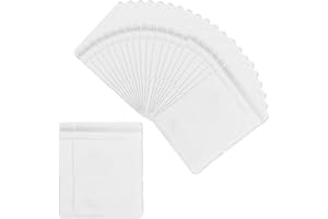 WishLotus 100Pcs Self Sealing Bags, 1.5 * 2.3In PVC Zip Lock Bags for Jewelry, Small Waterproof Clear Self-Seal Plastic Stora