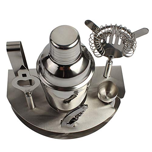 CaoQuanBaiHuoDian Haushalts-Cocktail-Shaker-Set 7 Stück Barkeeper Kit Cocktail Shaker Set Bar Werkzeuge Barzubehör… – Bild 5