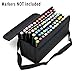 BTSKY Handy 80 Slots Carrying Lipstick Organizer Marker Case Holder for Copic Prismacolor Touch Spectrum Noir Paint Sharpie Markers (Black)