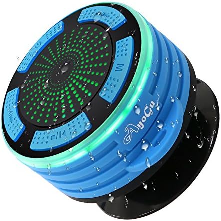 Shower Radios,IP67 Portable Wireless Bluetooth Waterproof Dustproof Speaker with Hook LED Mood Light,Super Bass and HD Sound Shower Radio,for Shower,Pool, Beach,Kitchen and Outdoo