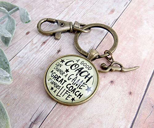 Swim Coaching Keychain A Great Coach Changes A Life Quote Thank You Swimming Instructor Appreciation Gifts - Thumbnail 5