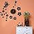 Hiquty 3D Mirror Wall Clock Home Decoration Butterfly Plum Clock