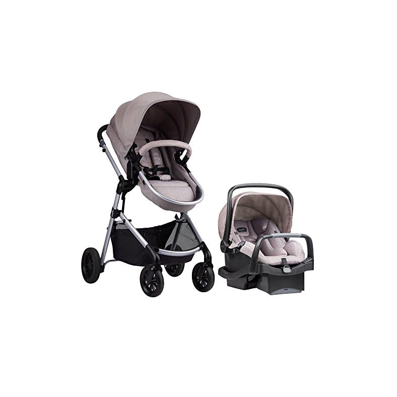 Pivot Modular Travel System with LiteMax Infant Car Seat with Anti-Rebound Bar (Desert Tan)