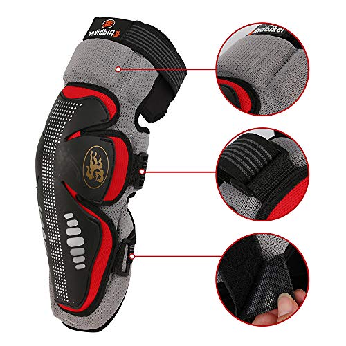 image for Ridbiker 1 Pair of Movable Knee Shin Guard Pads Breathable Adjustable 
