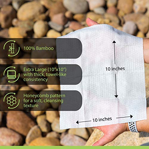 Alcala Deodorizing Body Wipes Individual Shower Wipes 100 Pure Biodegradable Bamboo Wet Wipes
