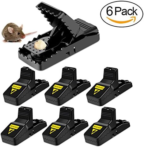 Amabana Mouse trap,Rat Mice Traps Snap Work Power Rodent quick killer 100% Mouse Catcher With Cleaning Brush Safe for Family and Pet,Qucik &amp; Effective &amp; Sanitary（6 Pack）