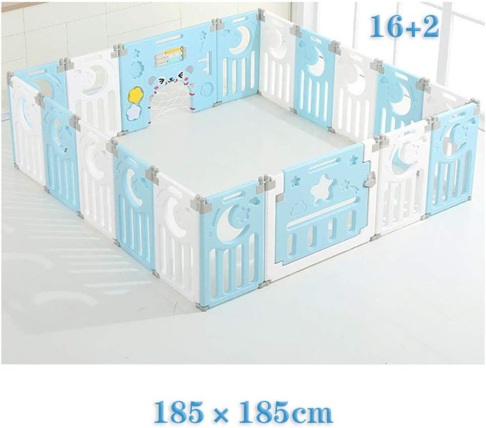 STEPHI Foldable & Portable Plastic Playpen for Baby Play Indoor & Outdoor | Activity Area Fence | Great Gifts for Babies Infant Toddler Kids