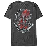 Star Wars Men's Rogue One Death Trooper Squad Helmet Graphic T-Shirt, Charcoal Heather, 4XL