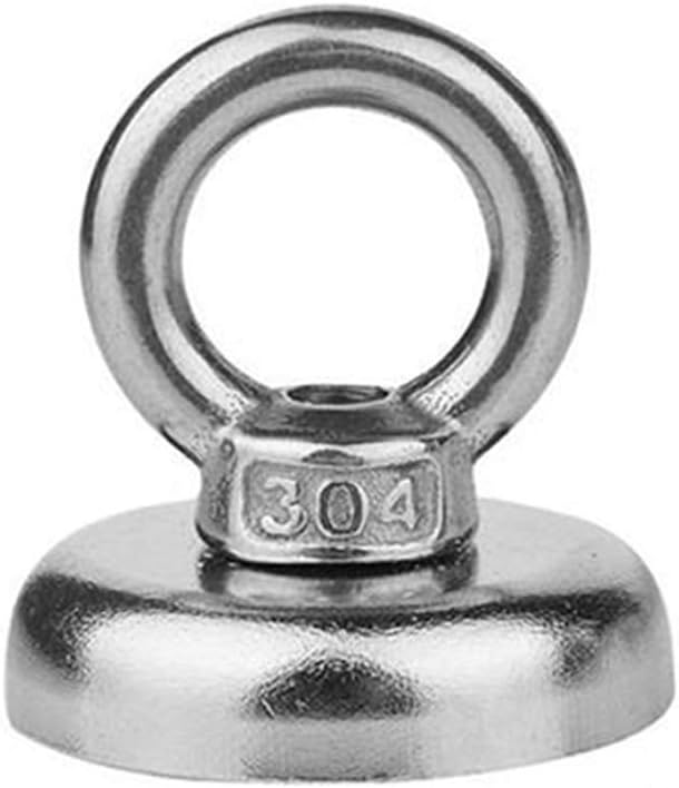 Neodymium Eyebolt Strong Fishing Magnet Super Powerful Round Magnet Diameter Great for Underwater Retrieving or Magnetic Fishing Diameter 32mm