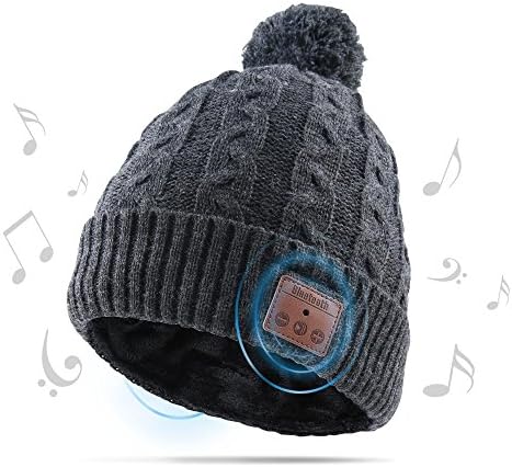 Bluetooth Hat Musical Wireless Smart Beanie Hat for Men, Women and Teens (Gray)