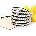 Aobei Long 5 Row Cultured Freshwater Pearls Wrap Around Bracelet Beaded Leather Jewelry