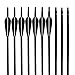 D&Q Arrows Adjustable Nocks Arrows 31'' for Recurve Bow Compound Hunting Shooting with Point Replaceable Tips Fletched 3'' Vane Spine 550 Archery Target Practice Fiberglass Arrows (Pack of 12)